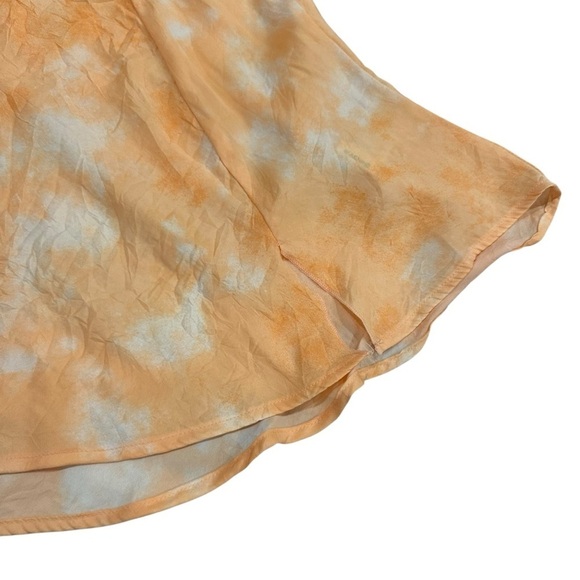 Free People Women's Martine Flirt Tie Dye Skirt in Peach Combo - Picture 6 of 12